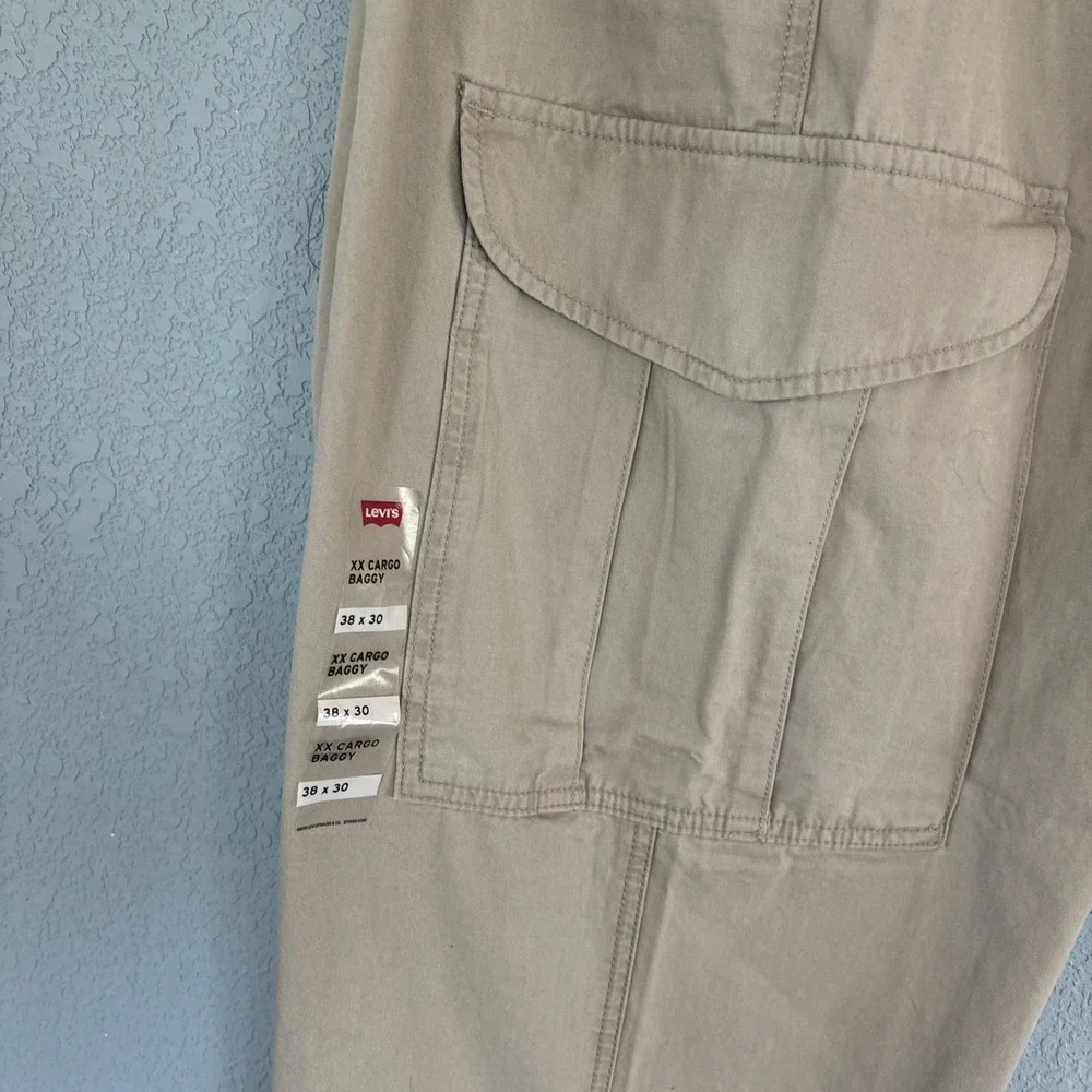 NEW Levi Men's XX Cargo Baggy Fit Pants - Beige 38x30